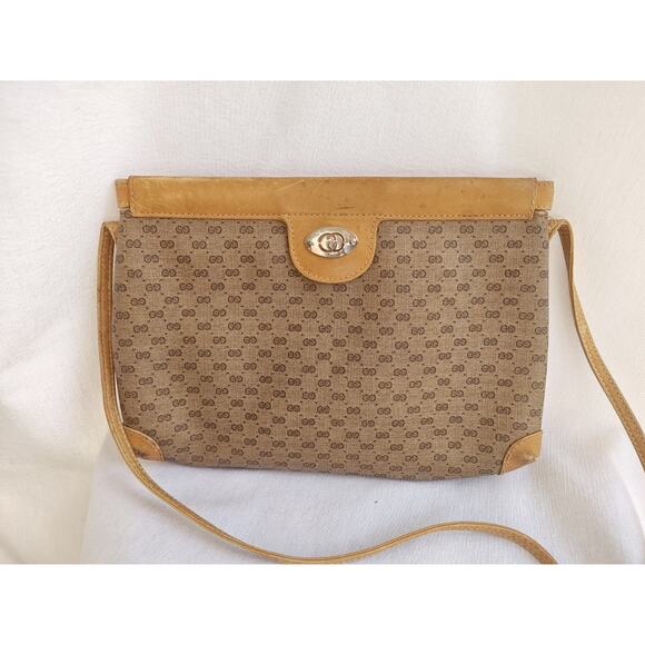 GUCCI ITALY Micro GG Monogram Ophidia Crossbody Shoulder Purse Bag Vintage 80s - Picture 1 of 16